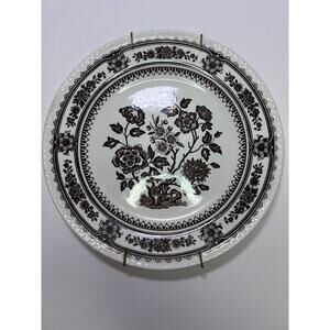 Wood & Sons Burslem Vintage "Dorest" Brown Floral Decorative Plates Set of 2